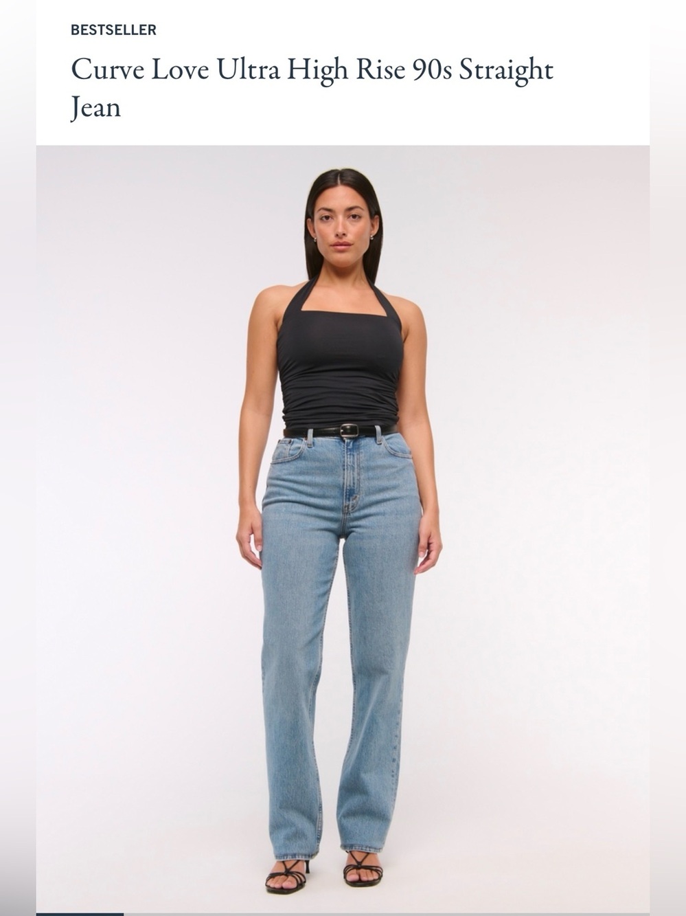 Abercrombie - curve love high rise 90s straight jeans